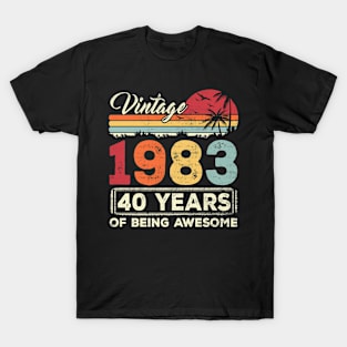 40 Year Old Birthday Vintage 1983 40st Birthday T-Shirt